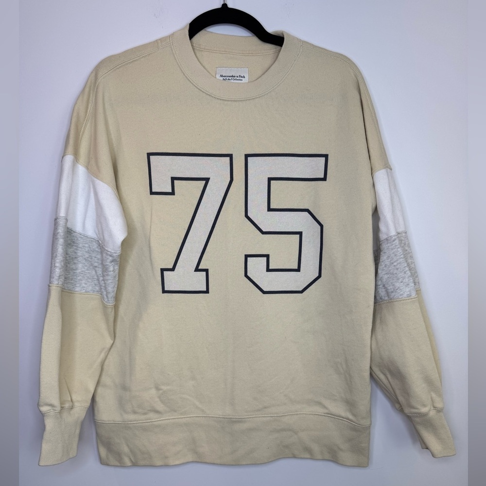 Abercrombie & Fitch Women Dark Beige Crew Neck Jumper Sweater Size S